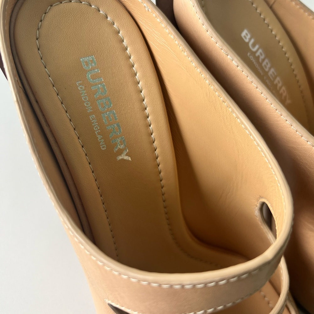 Burberry Cut-out Detail Leather Mules - Picture 11 of 14